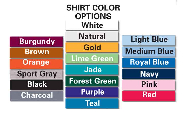 T-Shirt colors